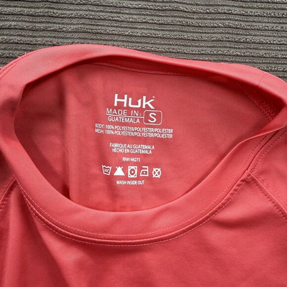 Huk Icon Performance Crew Shirt Men Small Polyester Fish Fishing Outdoors. - Picture 3 of 8